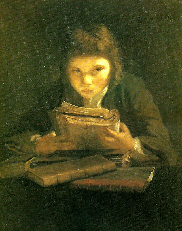 Sir Joshua Reynolds boy reading Norge oil painting art